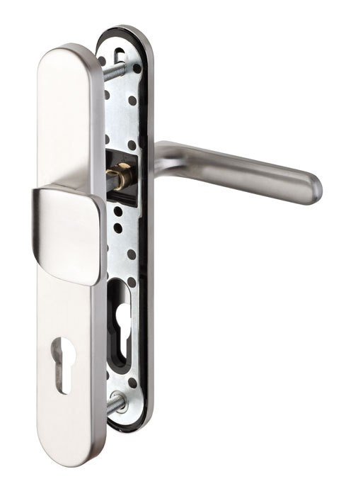 Kování bezpečnostní RX802-40 EXCLUSIVE klika/madlo 90 mm vložka chrom nerez 0100 (R RX802OOC) - Kliky, okenní a dveřní kování, panty Kování dveřní Kování dveřní bezpečnostní